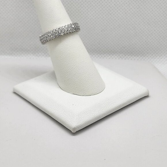 Brand New Sterling Silver 925 3 row Eternity Ring - Picture 3 of 5